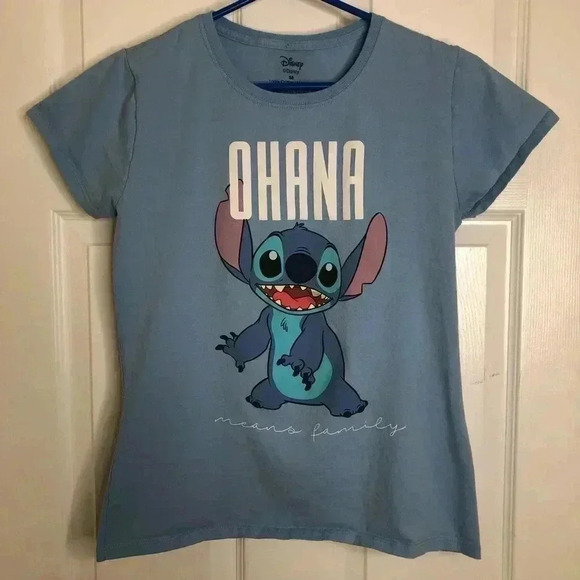 Disney Tops - Disney Stitch T-Shirt Blue Size  Medium